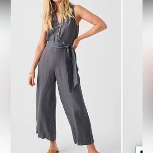 NEW Faherty Hermosa Sleeveless Linen Jumpsuit